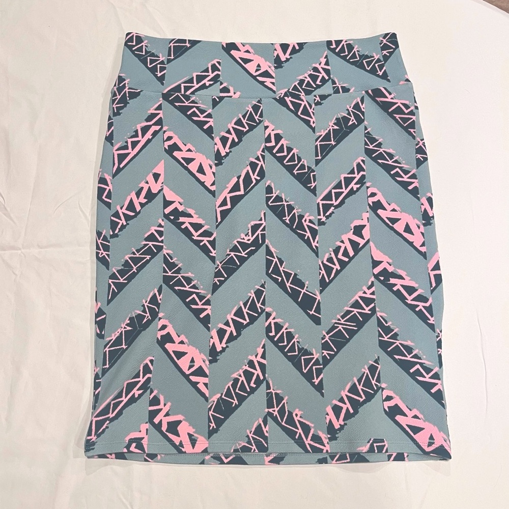 Chevron pattered pencil skirt